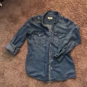 Express “boyfriend” denim shirt, M